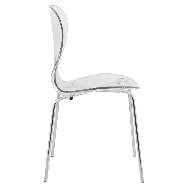 Set da Pranzo 5 Pezzi Bianco - Tavolo Rotondo e 4 Sedie da Pranzo Ergonomiche in Plastica