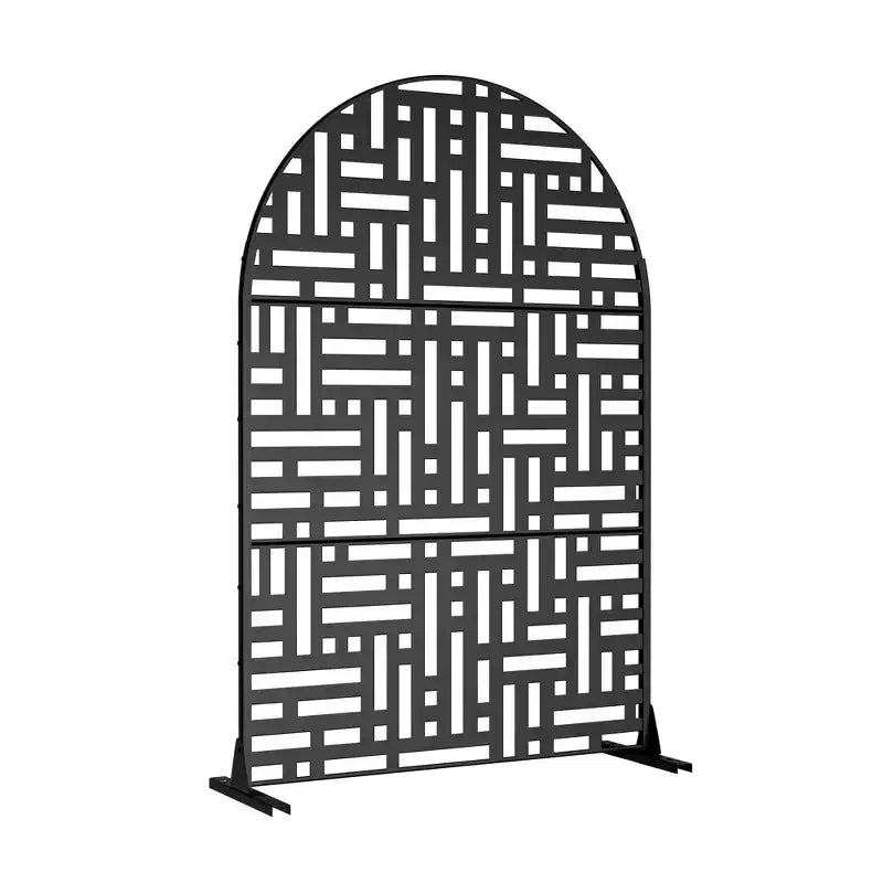 Helen Street 01 Paravento ad Arco Nero in Acciaio Galvanizzato 183x120x40cm