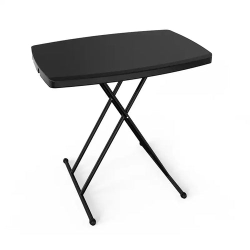 Karl Home 30 inch. Black Patio Plastic Folding Table Adjustable Height