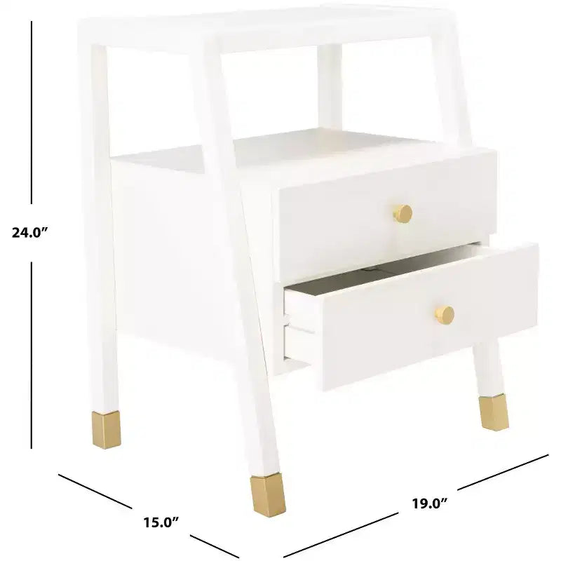 Tavolino d'appoggio Cove con 2 cassetti e 1 ripiano
