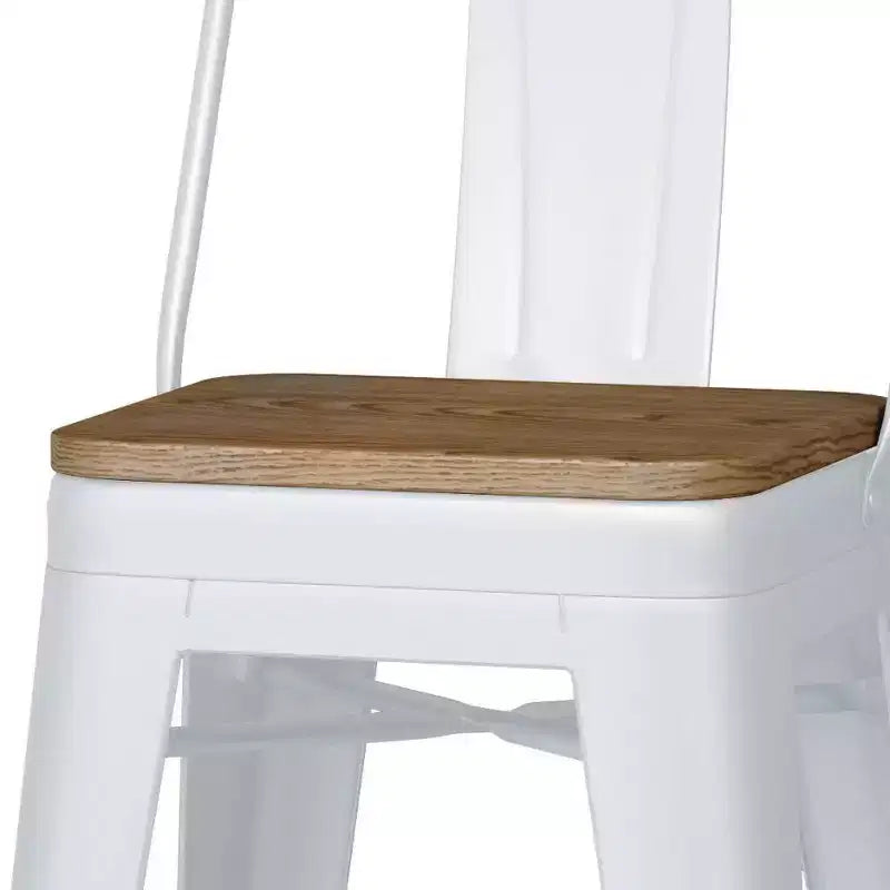 Set di 4 sgabelli da bar alti Josephine in metallo/legno da 61 cm