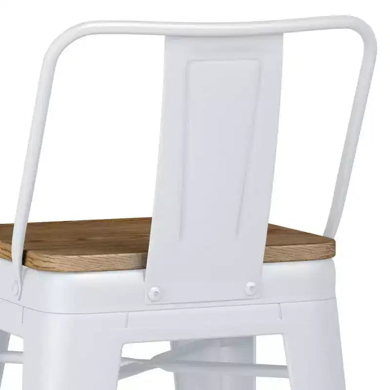 Set di 4 sgabelli da bar alti Josephine in metallo/legno da 61 cm
