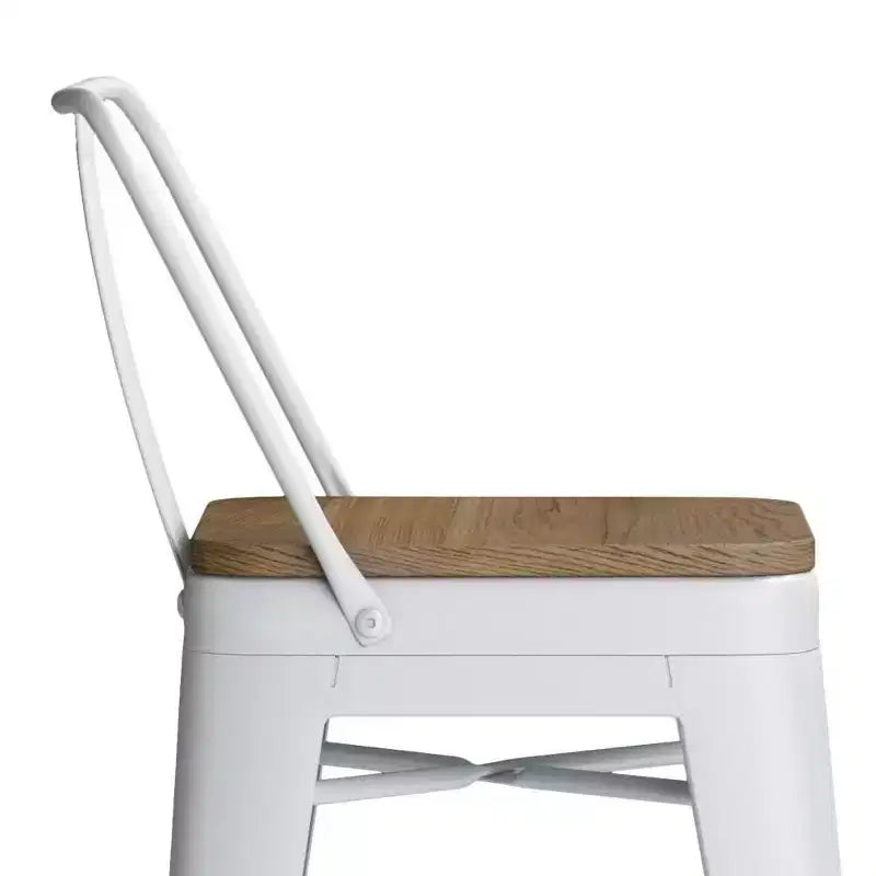 Set di 4 sgabelli da bar alti Josephine in metallo/legno da 61 cm