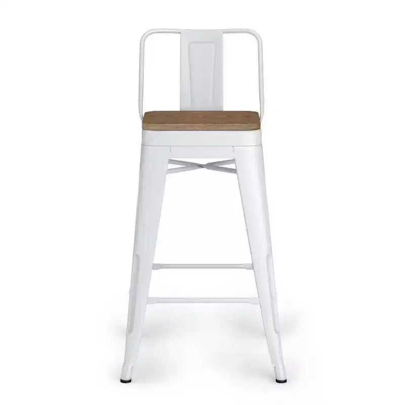 Set di 4 sgabelli da bar alti Josephine in metallo/legno da 61 cm
