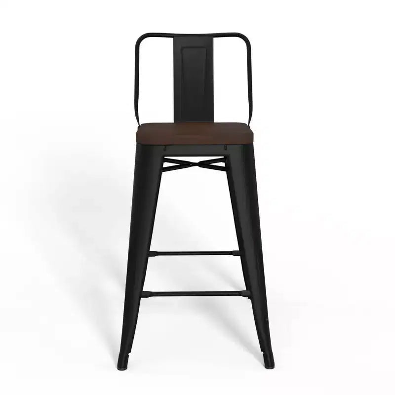 Set di 4 sgabelli da bar alti Josephine in metallo/legno da 61 cm